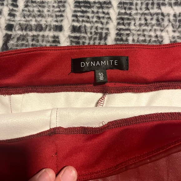 Dynamite red leather skirt - Picture 3 of 3